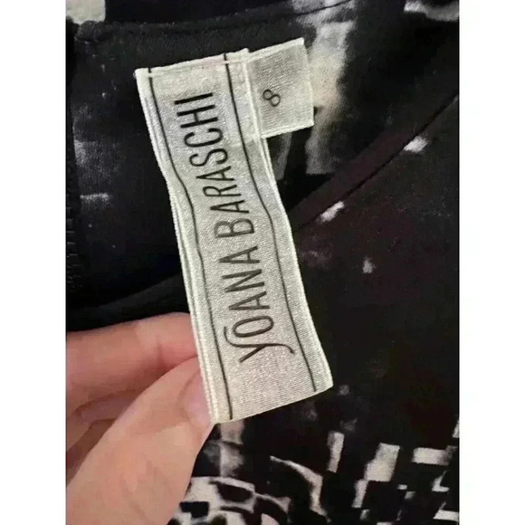 Yoana Baraschi Womens Dress Size 8 Black & White Abstract Print Scuba Material - Picture 2 of 9